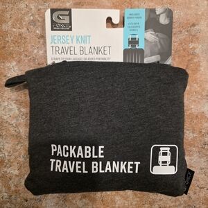 G FORCE Jersey Knit Packable Travel Blanket NEW